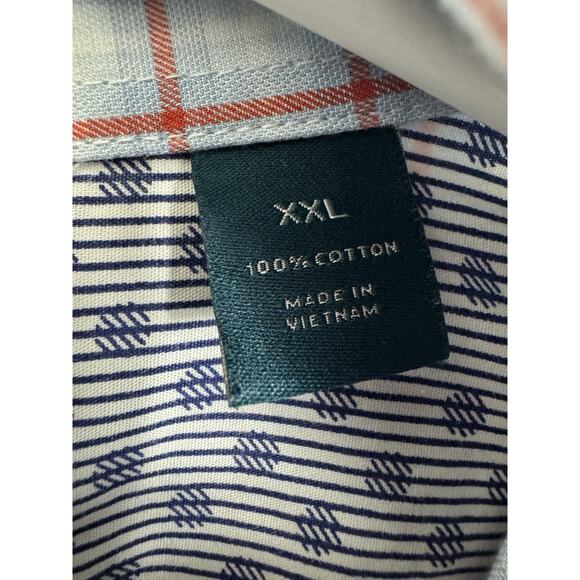 Perry Ellis Button Down Shirt Mens XXL Long Sleeve Plaid READ DESCRIPTION - Picture 5 of 10